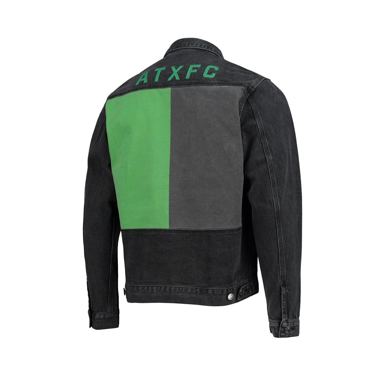 Men's Black Austin FC Denim Button-Up Jacket