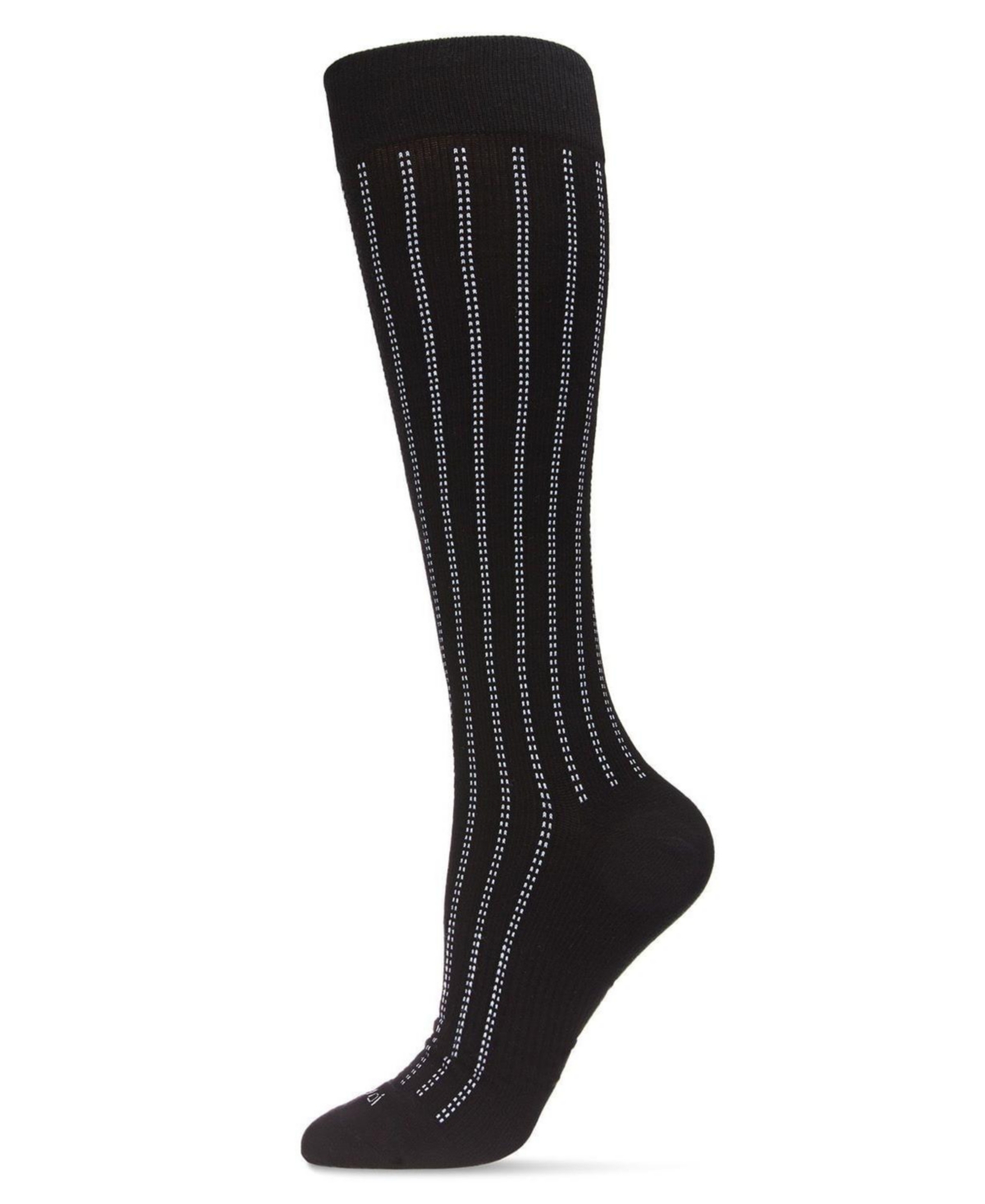 Men's Highway Stripe Cotton Compression Socks - Dark Gray Heather