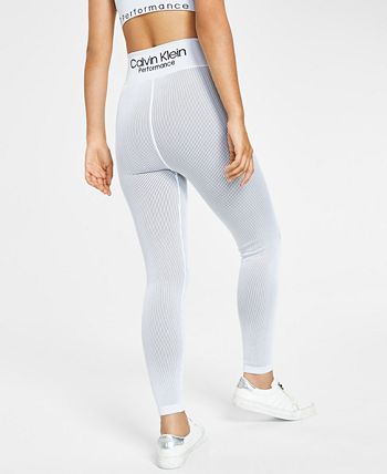Calvin Klein Womens Ribbed High Rise 7/8 Leggings - Macy's