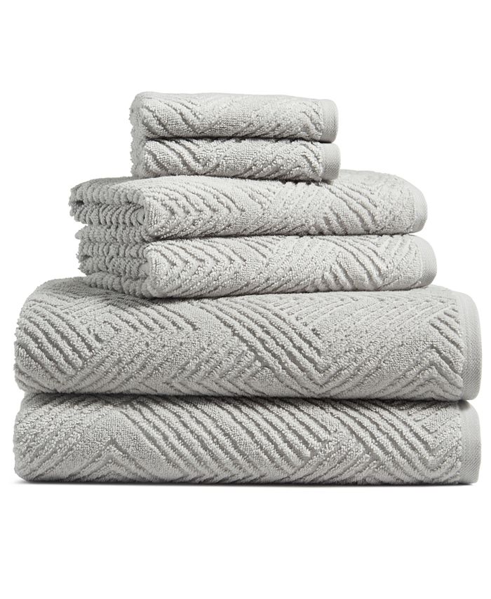 Hotel Collection Axis Carved 6-Pc. Towel Set, Created for Macy's
