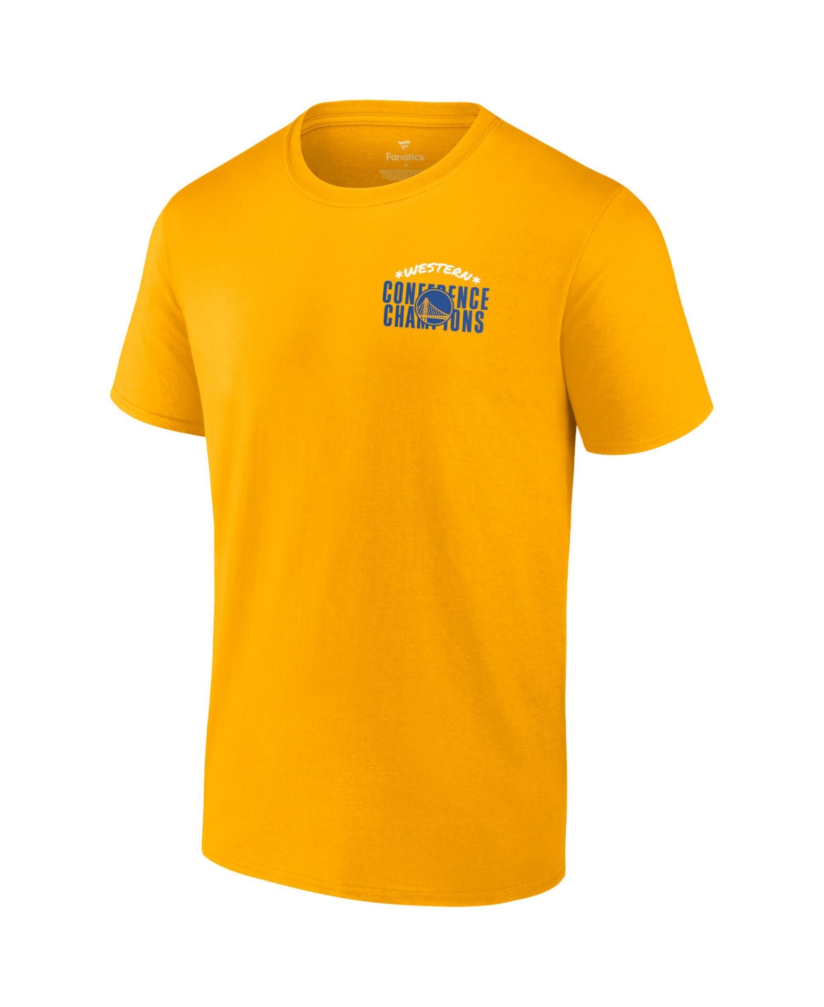 Men's Golden State Warriors Fanatics 2022 Western Conference Champions Balanced Attack Roster T-Shirt -- Gold