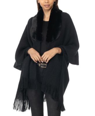 macy's fur shawl