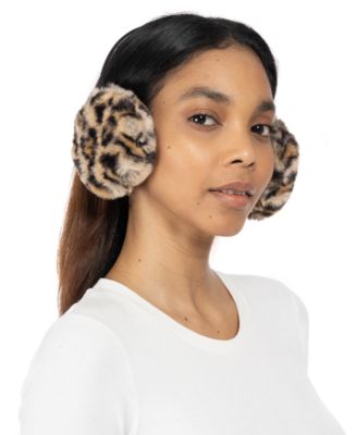 INC International Concepts - Women's Faux Fur Animal-Print Earmuffs