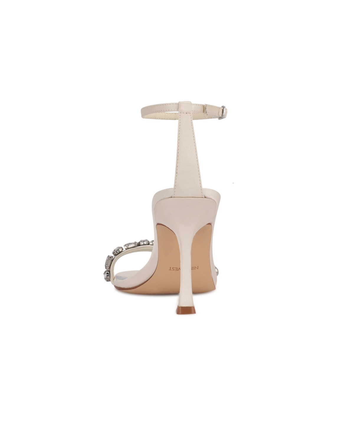 Nine West Women's Yazmin Bridal Ankle Strap Dress Sandals -Satin