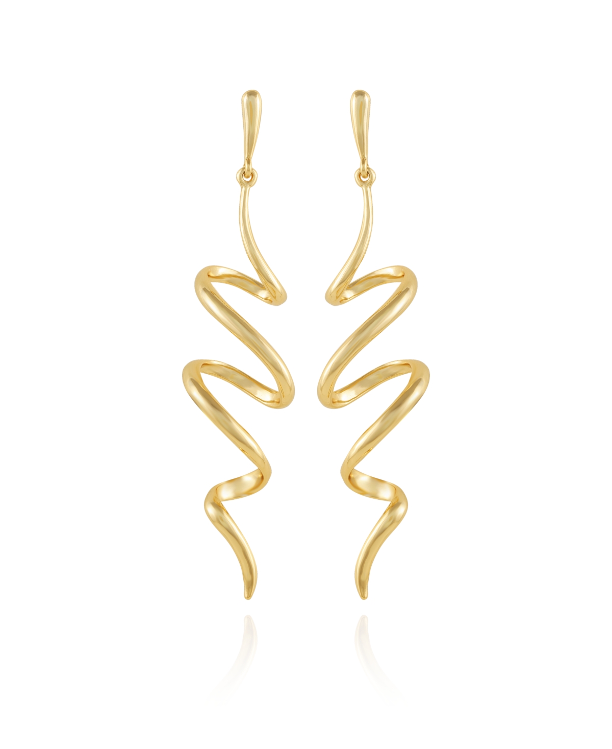 Shop Vince Camuto Corkscrew Earrings In Gold-tone
