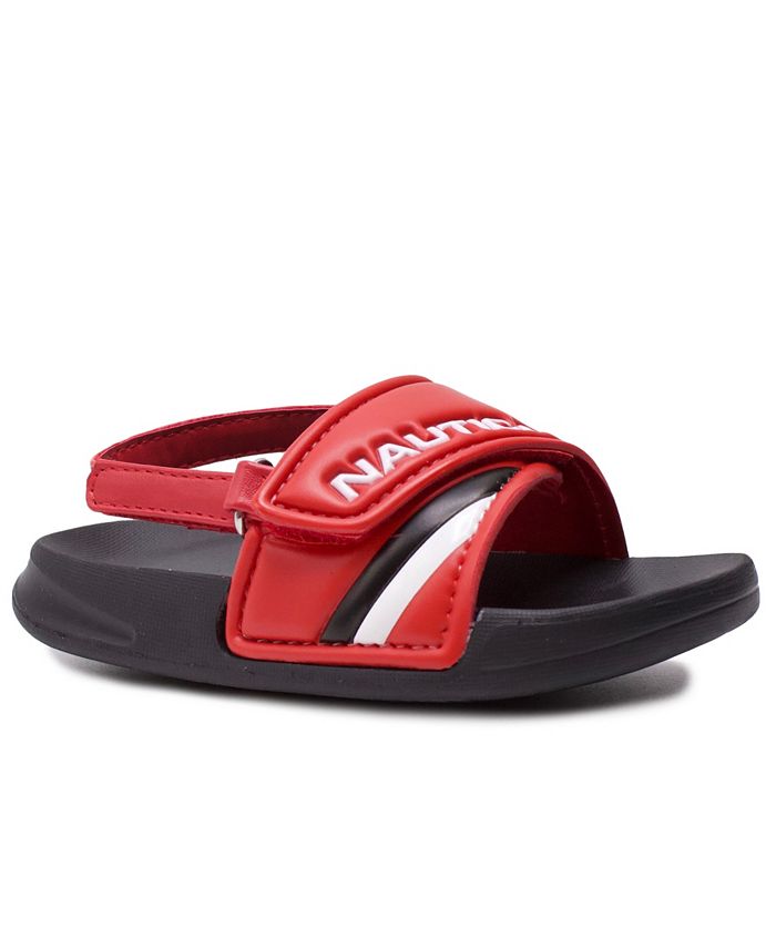 Nautica Little Boys Atsee Slide Sandals - Macy's