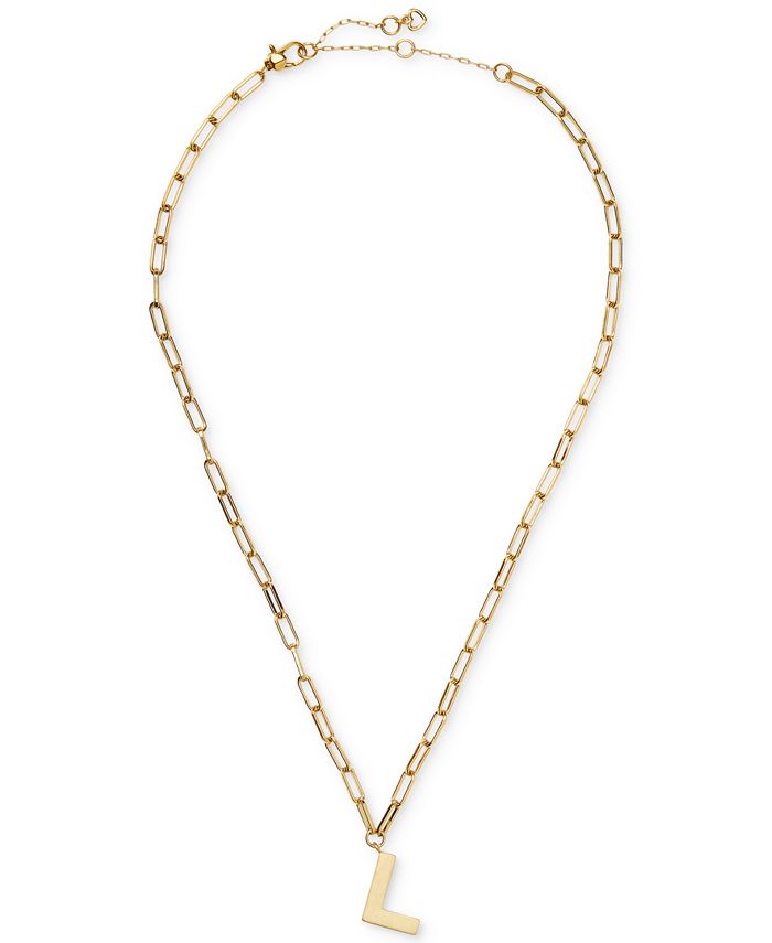 kate spade new york GoldTone L Pendant Necklace, 17" + 3" extender