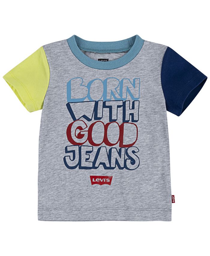 Levi's Baby Boys Good Jeans Short Sleeved Color Blocked T Shirt - Macy's