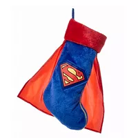 Deals on Kurt Adler Superman Plush Stocking With Cape