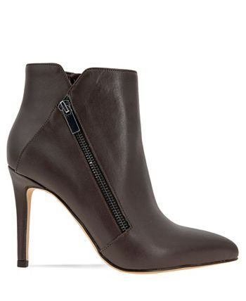 BCBGENERATION Womens Ivory Comfort Houston Pointy Toe Stiletto Zip-Up Dress Booties M