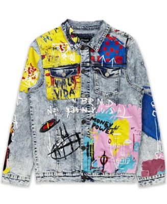 Reason Men's Money is Power Denim Jacket - Macy's