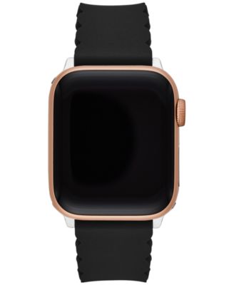 kate spade new york Women s Black Silicone Scallop Apple Watch