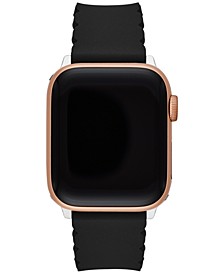 Women's Black Silicone Scallop Apple Watch® Strap 