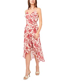 Women's Floral-Print Ruffle-Trim Dress