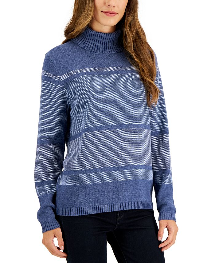 Karen Scott Women's Cotton Turtleneck Sweater, Created for Macy's ...