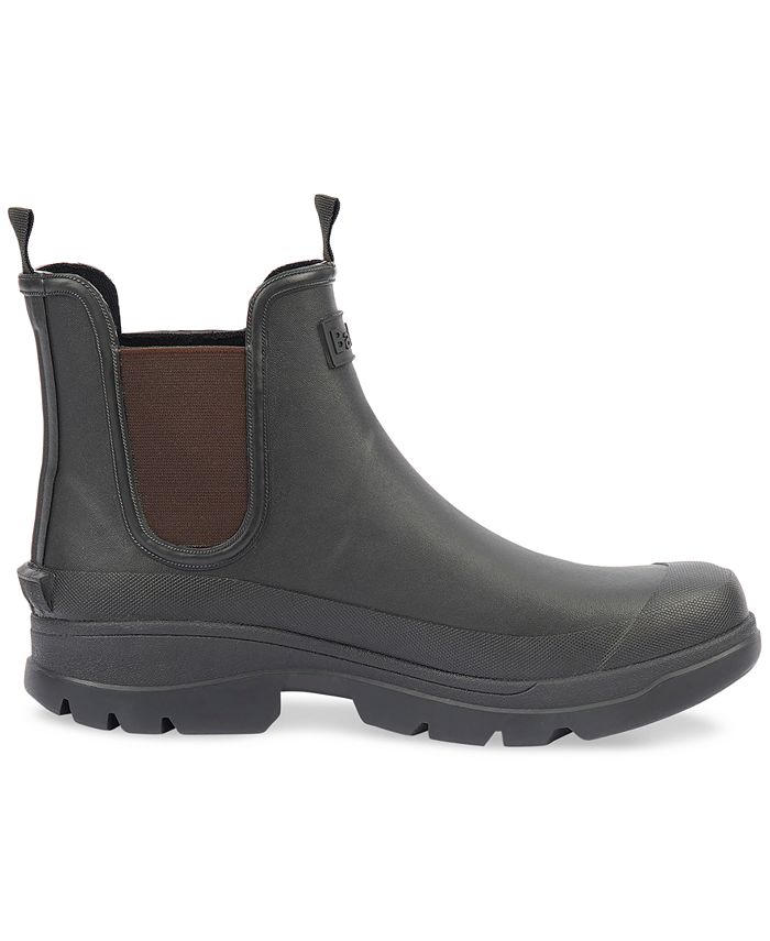 Barbour chelsea welly boot with logo online detail