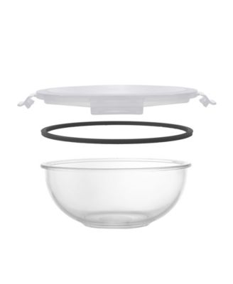 Glass Mixing Bowls with Lids, Set of 5