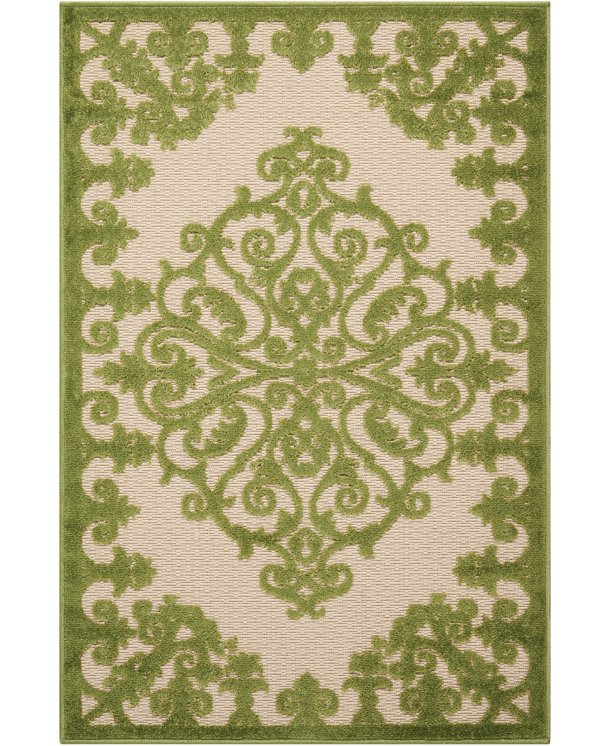 Nourison Aloha Alh12 2'8" X 4' Outdoor Area Rug In Green