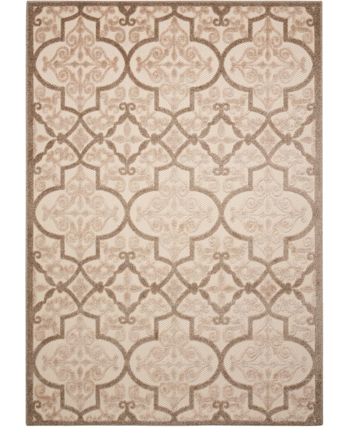 Nourison Home Aloha ALH14 7'10in x 10'6in Outdoor Area Rug - Cream