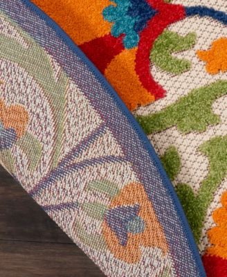 Aloha ALH20 5'3" x 5'3" Round Outdoor Area Rug