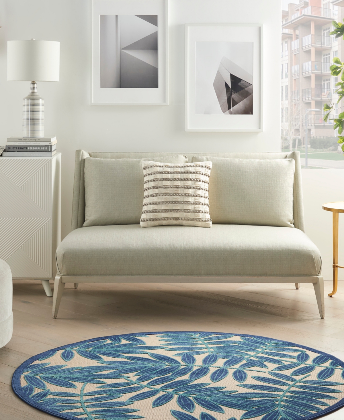 Nourison Home Aloha ALH18 4' x Round Area Rug