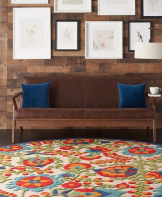 Aloha ALH17 7'10" x 7'10" Round Outdoor Area Rug