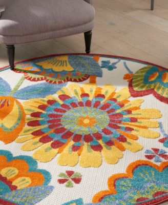 Aloha ALH25 4' x 4' Round Outdoor Area Rug