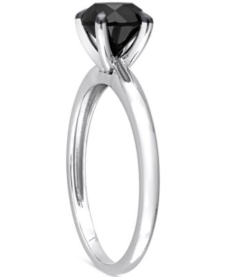 Black Diamond Solitaire Engagement Ring (1-1/2 ct. t.w.) in 14k White or Yellow Gold