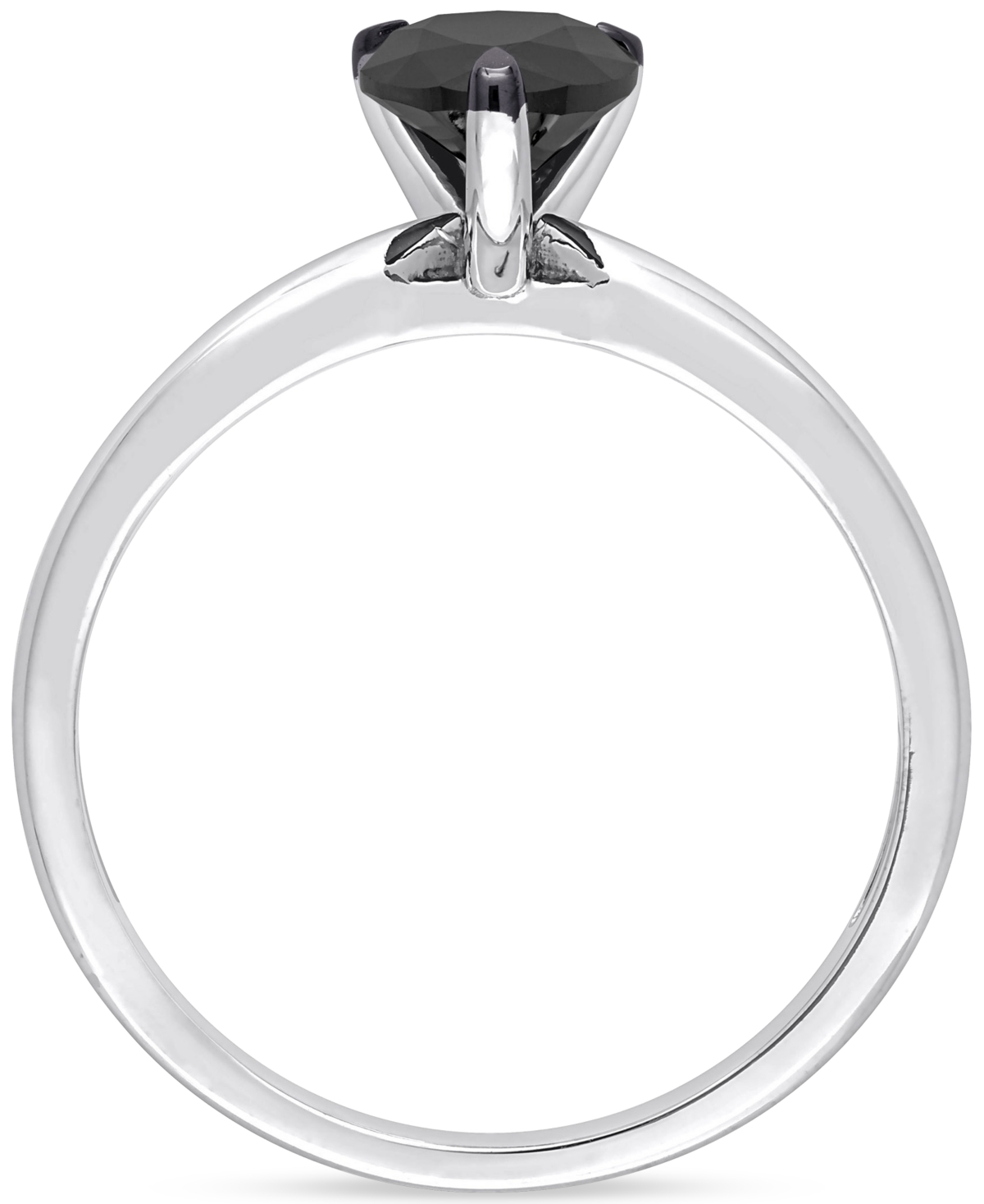 Black Diamond Pear Solitaire Engagement Ring (1 ct. t.w.) in 14k Gold