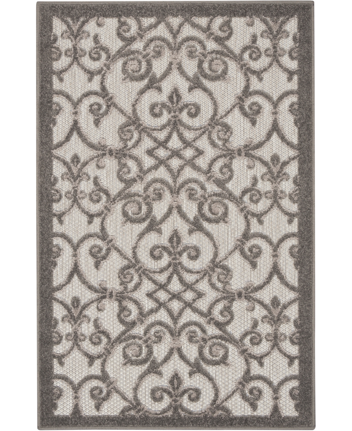 Nourison Aloha Alh21 2'8" X 4' Outdoor Area Rug In Ivory/cream