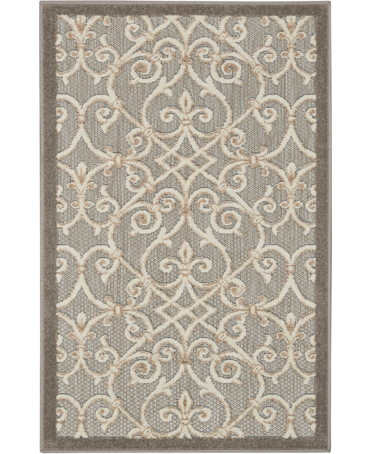 Nourison Aloha Alh21 2'8" X 4' Outdoor Area Rug In Tan/beige