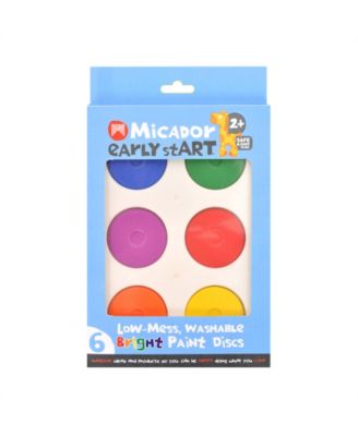 Micador early stART Low-mess Washable Paint Disc Set, 6 Piece