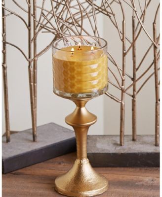 Bourbon Pear Fragrance Honeycomb Glass Jar Candle