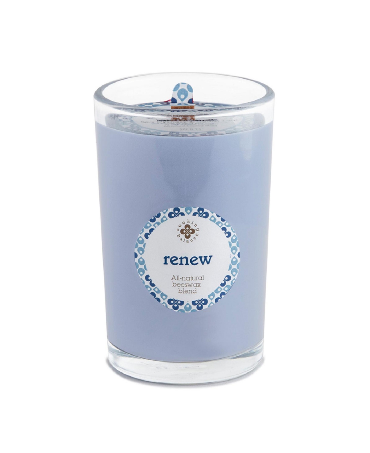 Seeking Balance Renew Seaside Cypress Cedar leaf Spa Jar Candle, 8 oz - Blue