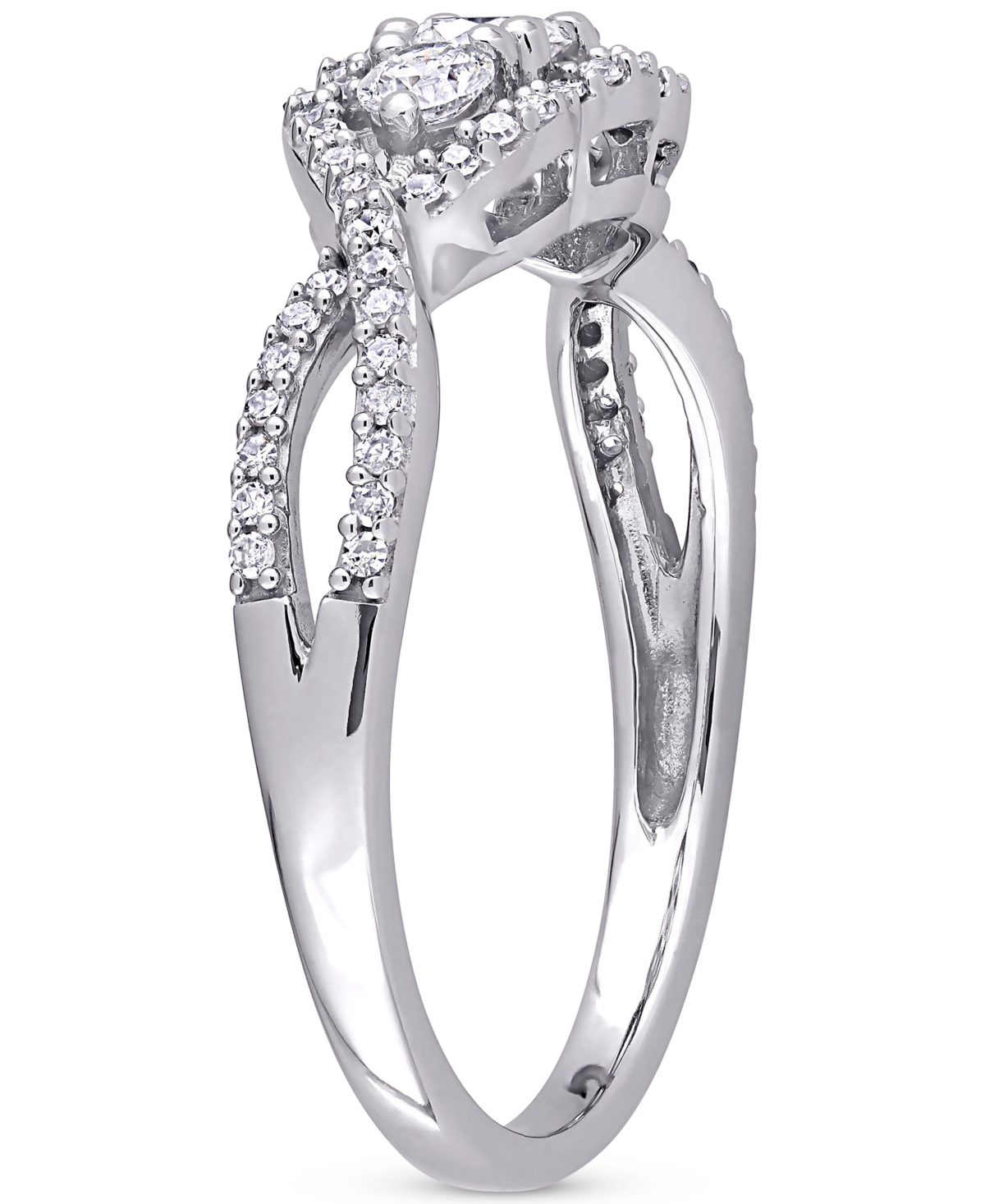 Diamond Three Stone Engagement Ring (1/2 ct. t.w.) in 14k- White Gold