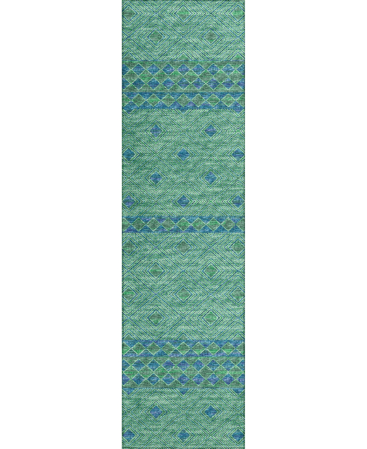 D Style Buttes Bts1 2'3" X 7'6" Runner Area Rug In Green