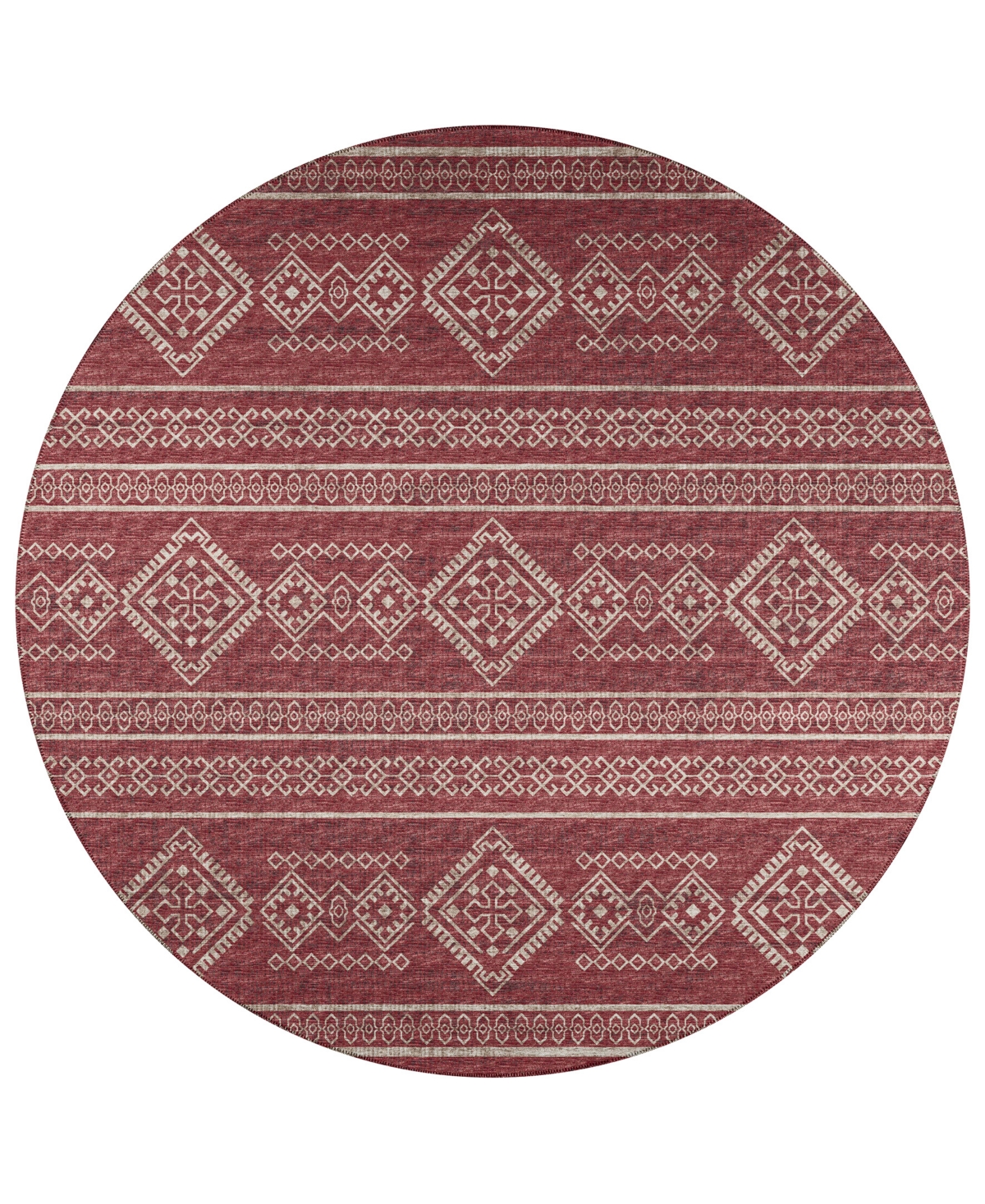 D Style Buttes BTS14 6' x 6' Round Area Rug - Paprika