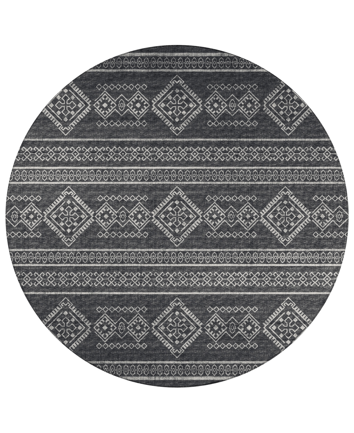 D Style Buttes BTS14 6' x 6' Round Area Rug - Midnight