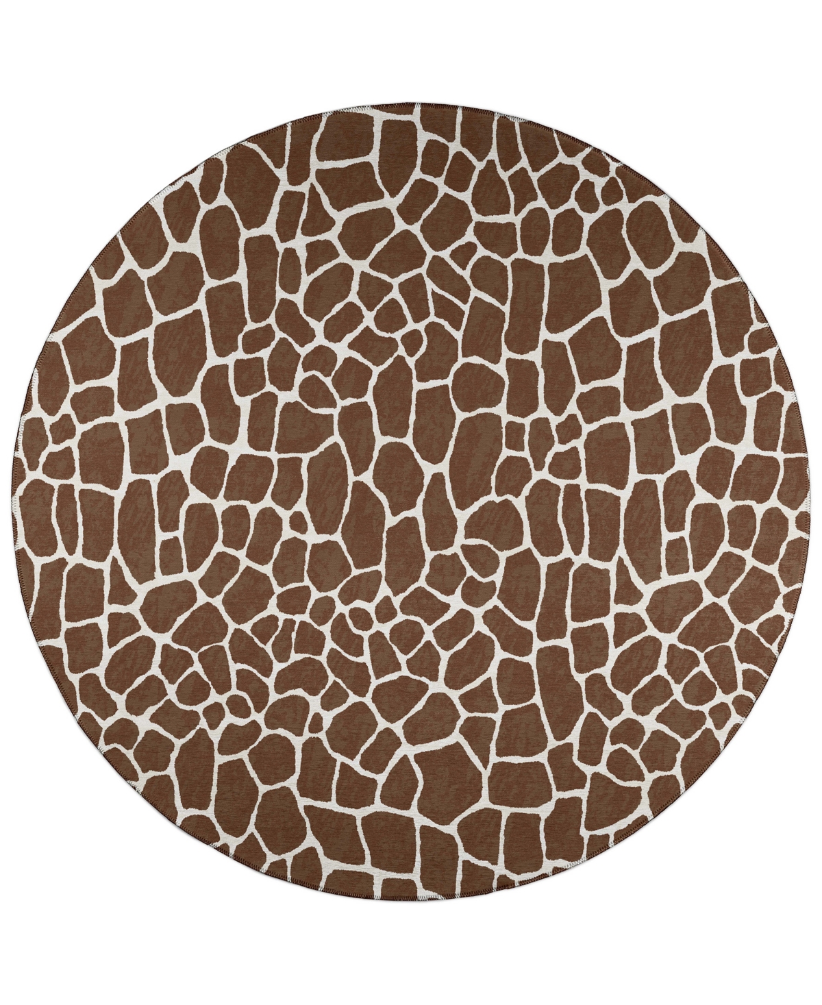 D Style Mali Ml4 8' X 8' Round Area Rug In Chocolate