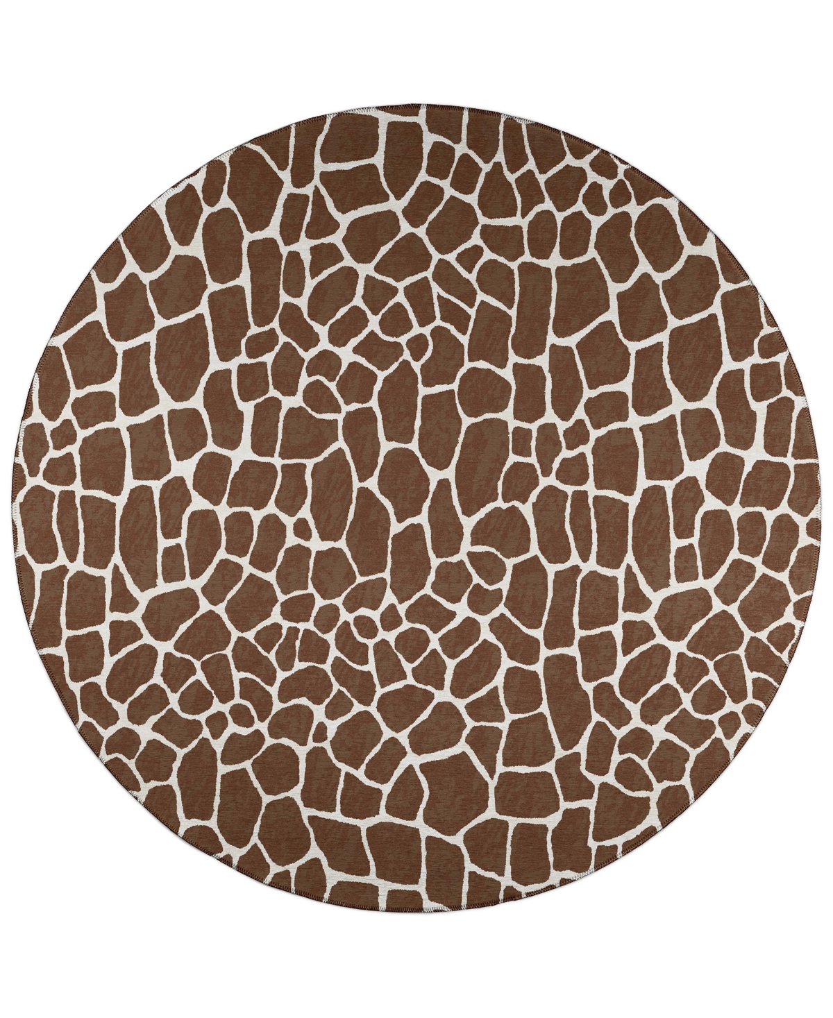 D Style Mansa Msa4 8' X 8' Round Area Rug In Chocolate