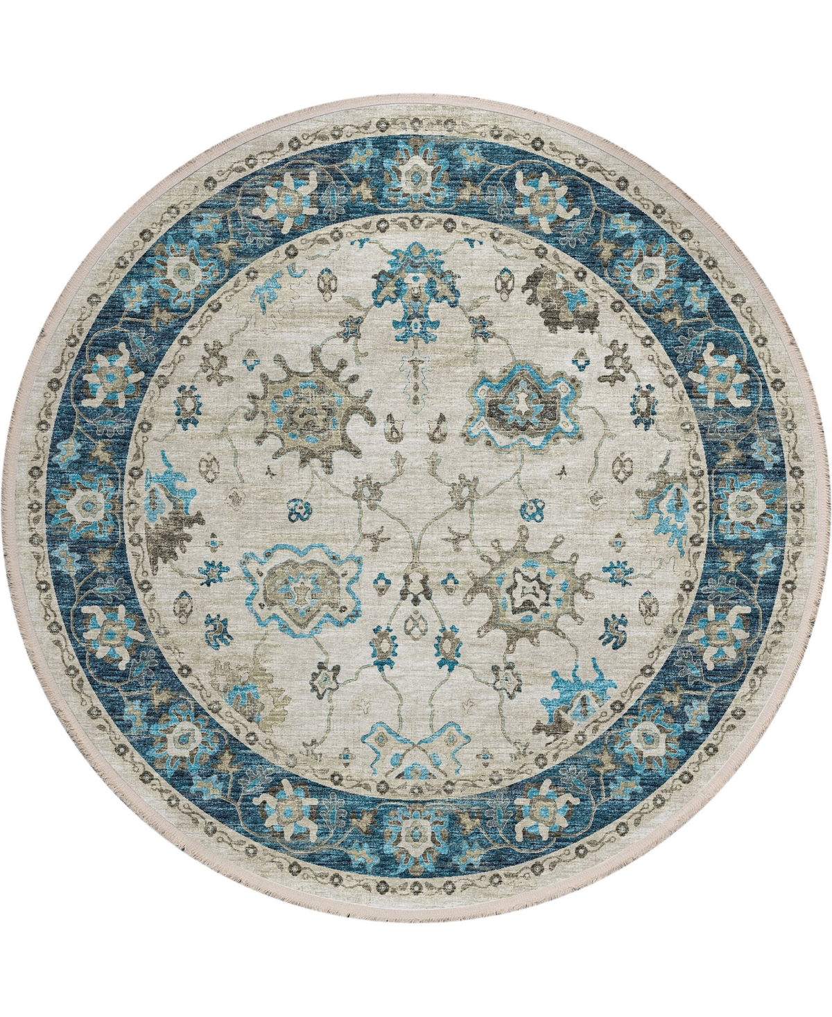 D Style Ionic IOC6 6' x 6' Round Area Rug - Multi