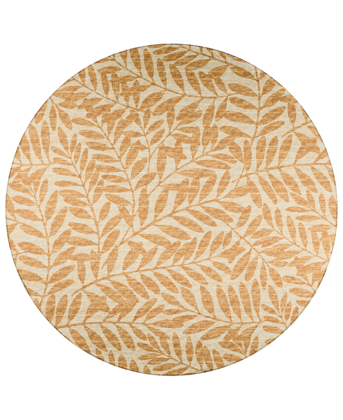 D Style Buttes BTS5 6' x 6' Round Area Rug - Gold Tone