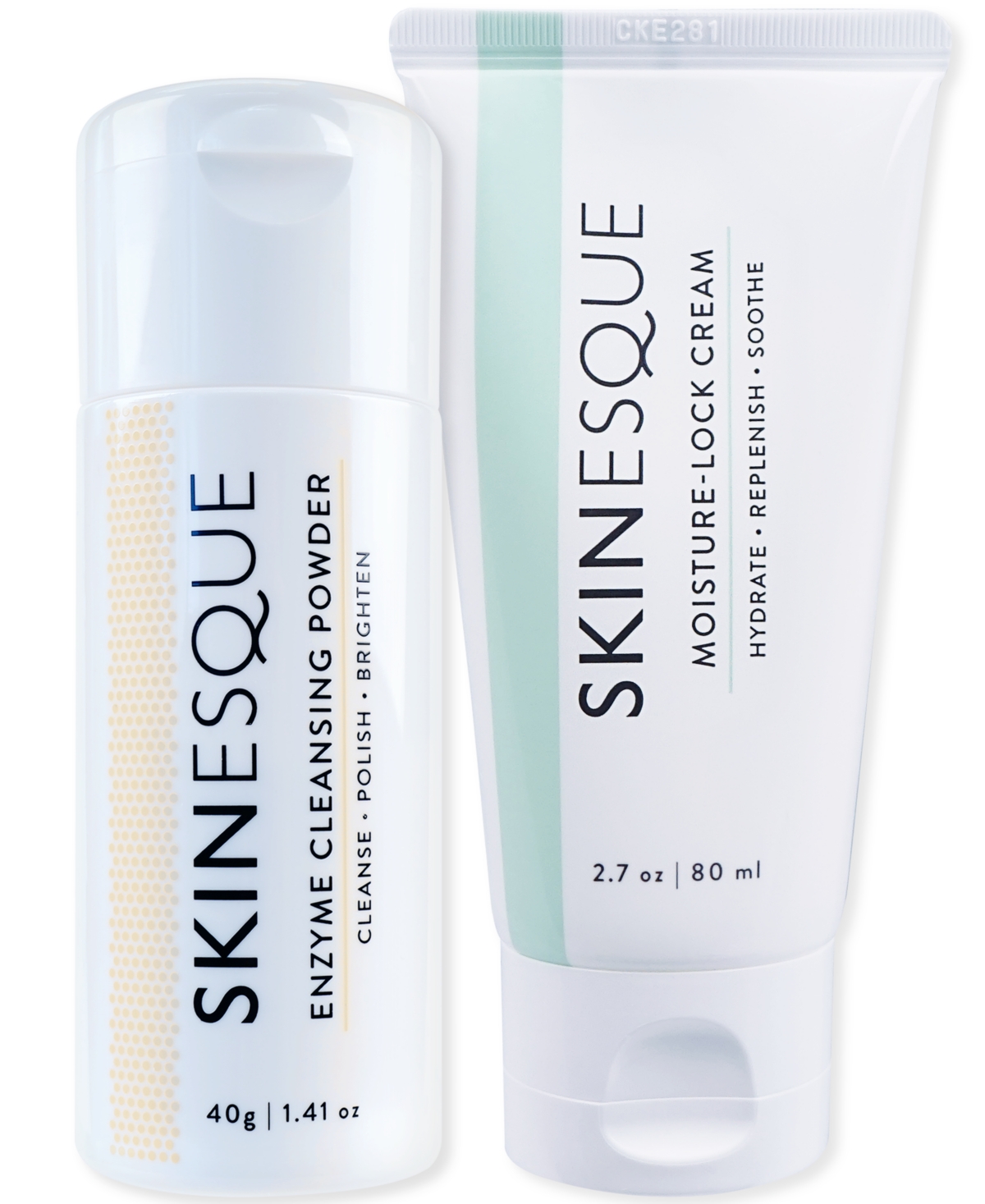The Skinesque Essentials: Enzyme Cleansing Powder, Moisture Lock Cream, Set of 2