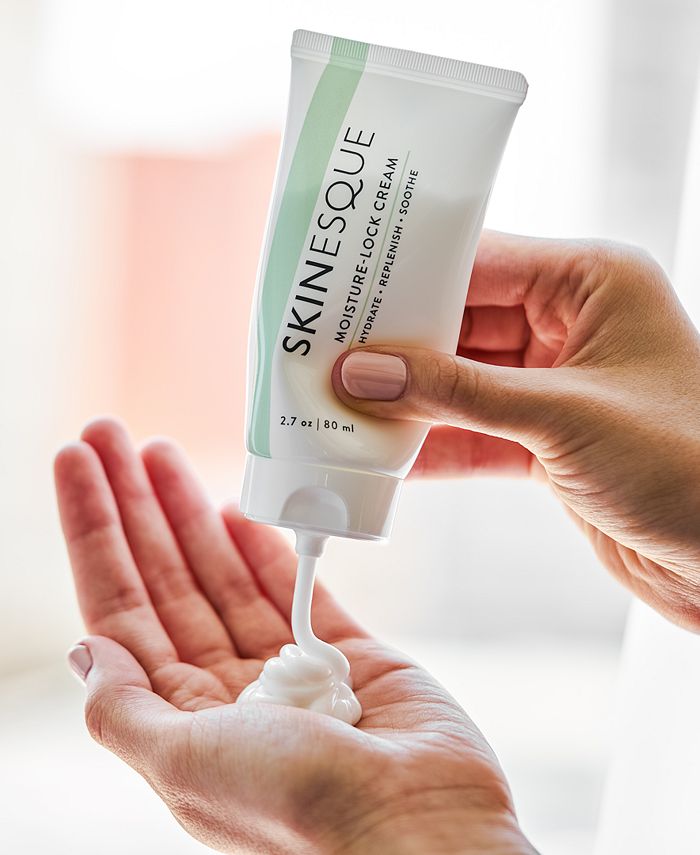 Skinesque Kit Enzyme Cleansing Powder, Wake Up Makeup Prep Sheet Mask, Moisture Lock Cream, Set