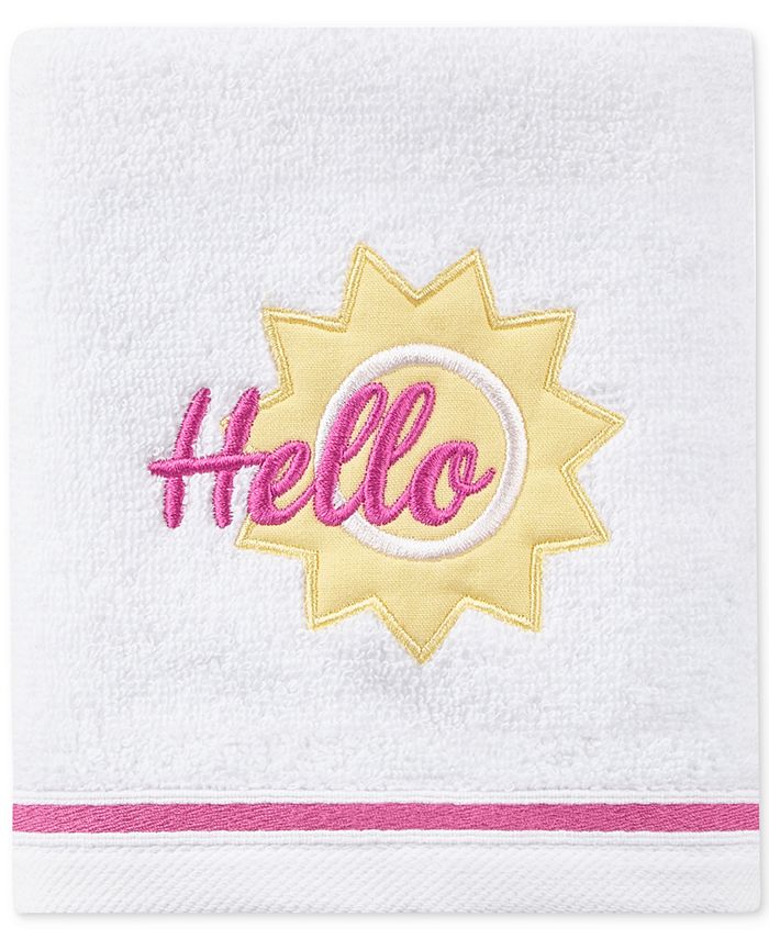 Martha Stewart Collection Sunshine Embroidered Hand Towel, 16" x 28