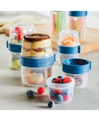 Easy Essentials Twist Two Way Food Storage Container Set, 12-Piece, Clear