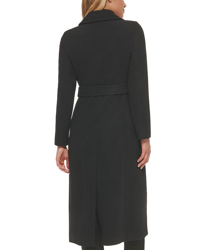 Calvin Klein Women's Belted Wrap Coat & Reviews - Coats & Jackets ...
