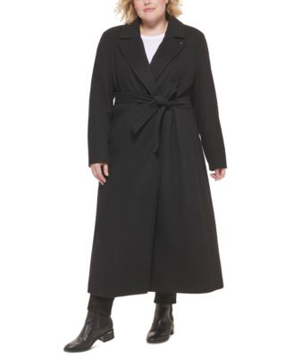 calvin klein plus size trench coat