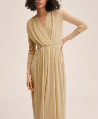 mango metallic dress MANGO Women's Tulle Metallic Dress