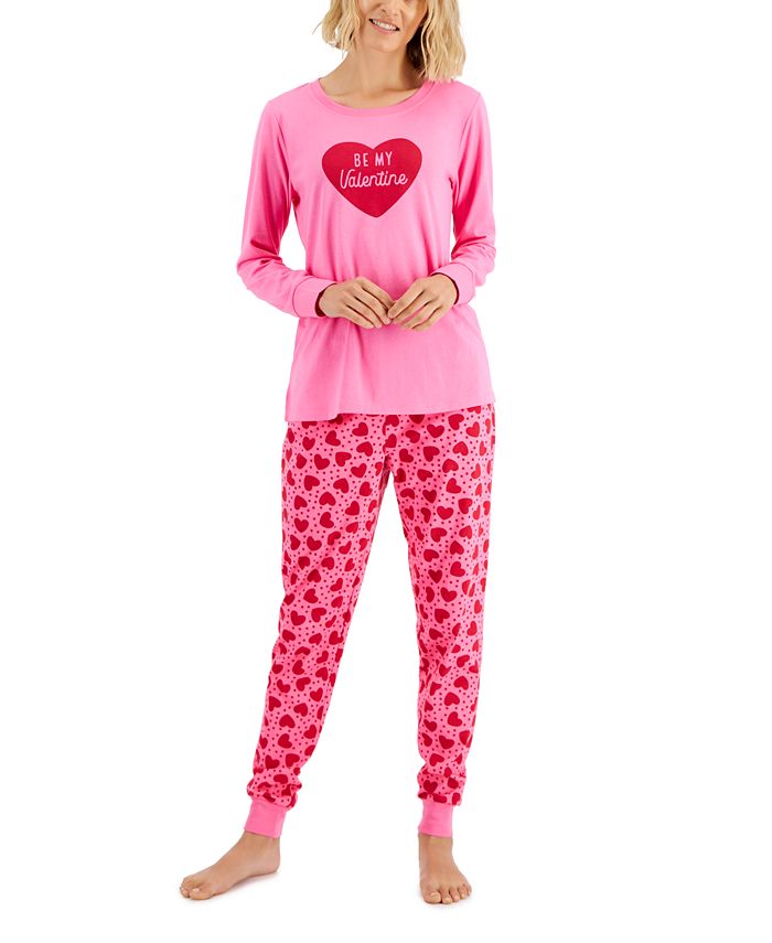 Family Pajamas Women's Be My Valentine Mix It Pajama Set, Created for ...